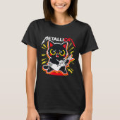 Metallicat Funny Cat Rock 90 Meow T-shirt (Voorkant)