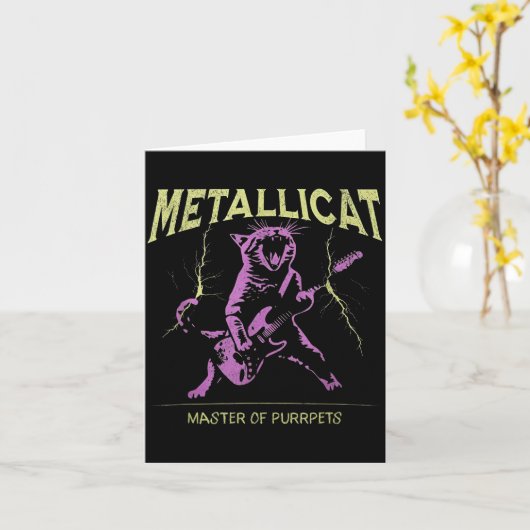 Metallicat Master Of Purrpets  Kaart (Gele Bloem)