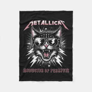 Metallicat Meowster van Purpets - Funny Cat 2 Fleece Deken