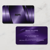 Metallicmetallic geometrische achtergrond Business Visitekaartje (Voorkant / Achterkant)