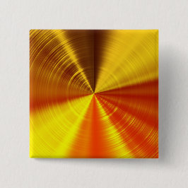 Metalliek Gouden Spiraal Vierkante Button 5,1 Cm