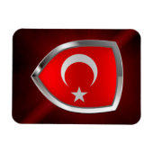 metallisch embleem in Turkije Magneet (Horizontaal)