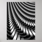 metallisch fractaal patroon poster (Voorkant)