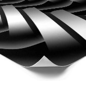 Metallisch Fractal Patroon Poster (Hoek)