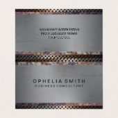 Metallisch geperforeerd | verroest metaal visitekaartje (Buitenkant ongevouwen)