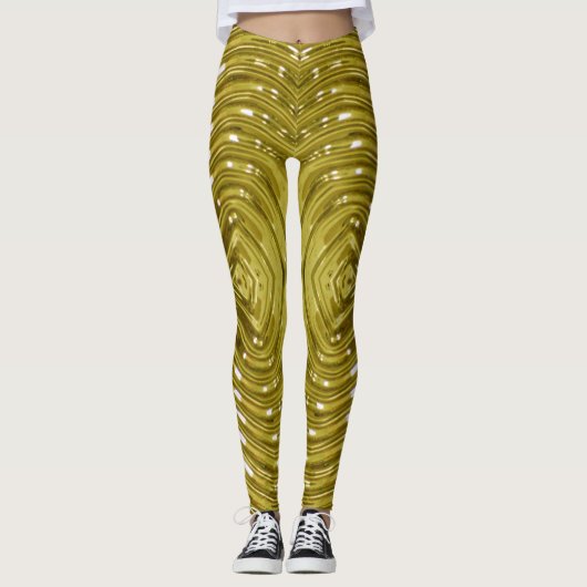 Metallisch goud - leggings (Voorkant)