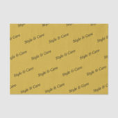 Metallisch goud tissuepapier met naam patroonprint (Voorkant)