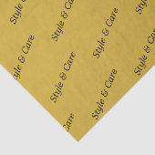 Metallisch goud tissuepapier met naam patroonprint (Detail)