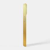 Metallisch Goud Uitziende Sjabloon Monogram Gepers iPhone 15 Case (Rechterkant)