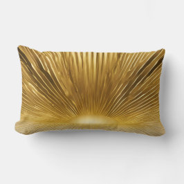 Metallisch gouden abstracte lijnen patronen AI-kun Kussen