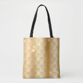 Metallisch Gouden Gradiënt & Glitter Glam Diamonds Tote Bag (Voorkant)