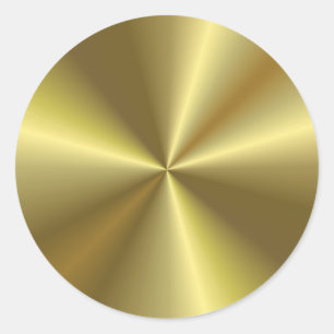 Metallisch gouden uitzicht moderne blanco sjabloon ronde sticker