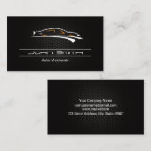 metallisch koolstofvezelpatroon | Automatische Log Visitekaartje (Voorkant / Achterkant)