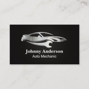 metallisch koolstofvezelpatroon   Autosleutel Logo Visitekaartje