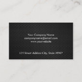 metallisch koolstofvezelpatroon visitekaartje (Achterkant)