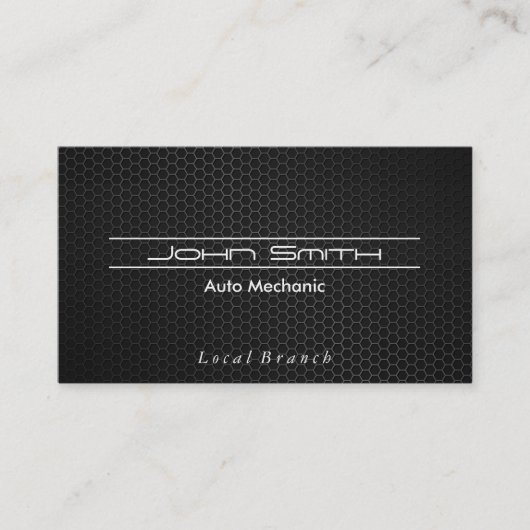 metallisch koolstofvezelpatroon visitekaartje (Voorkant)