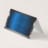 metallisch Lijst | Blauw Metallic | QR-labelscan Visitekaartje (Achterkant)