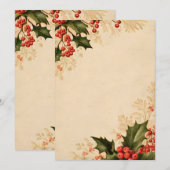 Metallisch Loof Rechtermarge op Ivoor | Modern Vi Kaart (Voorkant / Achterkant)