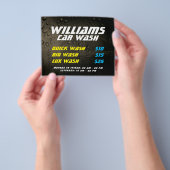Metallisch oppervlak wasdruppels flyer (Hand)