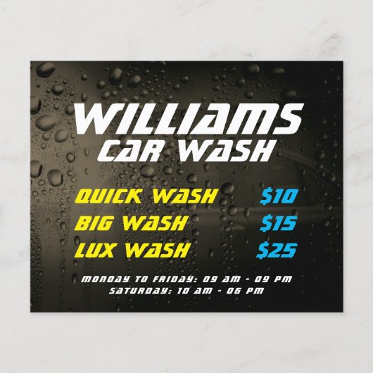Metallisch oppervlak wasdruppels flyer (Voorkant)