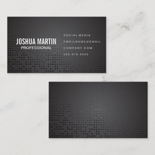 Metallisch patroon visitekaartje (Voorkant / Achterkant)