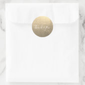 Metallisch Platina Goud Bedankt Ronde Sticker (Tas)