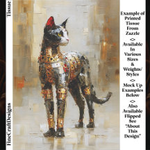 Metallisch Steampunk Kat Portret EM5R Decoupage