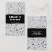 Metallisch Stippenpatroon Wit Visitekaartje (Voorkant / Achterkant)