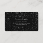 Metallisch Stippenpatroon Zwart Visitekaartje (Achterkant)