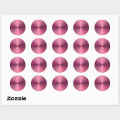 Metallisch Uitziend Eenvoudig Elegante Roze Sjablo Ronde Sticker (Vel)
