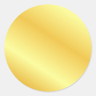 Metallisch Uitziende Nep Goud Aangepaste Lege Sjab Ronde Sticker