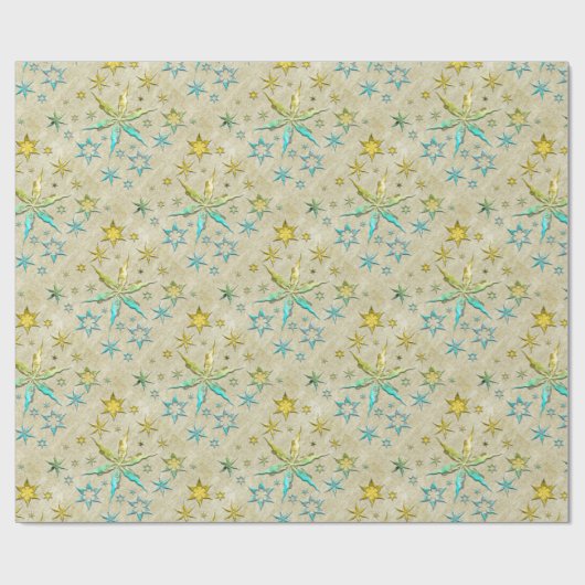 metallisch zetvis, getextureerd koel, zoet cadeaupapier (Vlak)