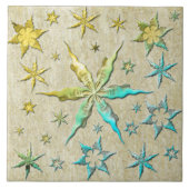 metallisch zetvis, getextureerd koel, zoet  tegeltje (Voorkant)