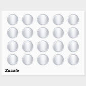 Metallisch Zilver Blanco Aangepaste Sjabloon Voeg Ronde Sticker (Vel)