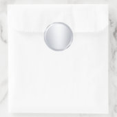 Metallisch Zilver Blanco Aangepaste Sjabloon Voeg Ronde Sticker (Tas)