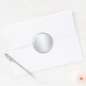 Metallisch Zilver Blanco Aangepaste Sjabloon Voeg Ronde Sticker (Envelop)