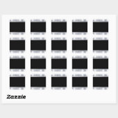 Metallisch Zilver Zwart Aangepaste Lege Sjabloon Vierkante Sticker (Vel)