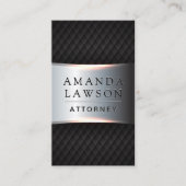 Metallisch Zilveren Banner | Zwarte Tegels Afsprakenkaartje (Voorkant)