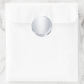 Metallisch Zilveren Uiterlijk Lege Moderne Sjabloo Ronde Sticker (Tas)