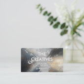 Metallische Achtergrond | Geborsteld Expressieve A Visitekaartje (Staand voorkant)