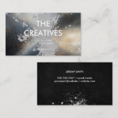 Metallische Achtergrond | Geborsteld Expressieve A Visitekaartje (Voorkant / Achterkant)