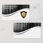 metallische achtergrond | Lion Shield Visitekaartje (Voorkant / Achterkant)