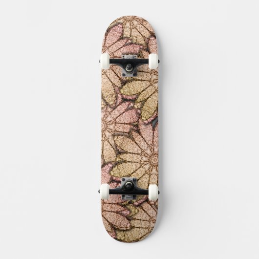 Metallische Bloemen Skateboard (Voorkant)