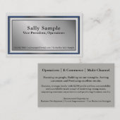 Metallische façade van het netwerk van Résumé-visi Visitekaartje (Voorkant / Achterkant)