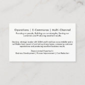 Metallische façade van het Résumé-netwerk visiteka Visitekaartje (Achterkant)