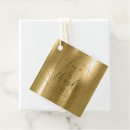 Metallische Geometrische Dank Je Gold ID648 Bedankjes Labels