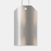 Metallische Geometrische Dank Je Wel Zilver/Zwart Cadeaulabel (Achterkant)