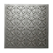 Metallische Geometrische Gedempte Zilver #5 ID1227 Tegeltje (Voorkant)