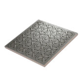 Metallische Geometrische Gedempte Zilver #5 ID1227 Tegeltje (Zijkant)
