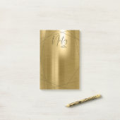 Metallische Geometrische Notities Goud ID648 Post-it® Notes (Op bureau)